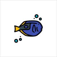 A fish with bubbles and bubbles on it vector