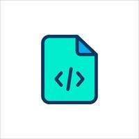 A file icon with a code symbol vector