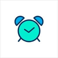 An alarm clock icon on a white background vector