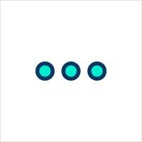 A white background with three circles in blue vector