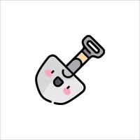A shovel with a face on it vector