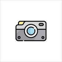 A camera icon on a white background vector