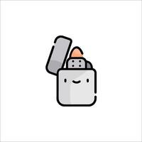 A lighter with a smiley face on it vector