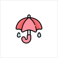 An umbrella with a drop of water on it vector