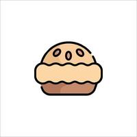 A simple icon of a pastry on a white background vector