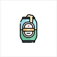 A can of beer with a lid on it vector