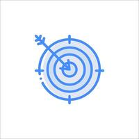 A target with an arrow in the center of it vector