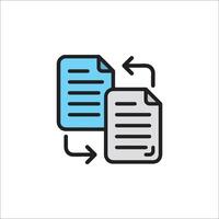 A file icon with two documents vector