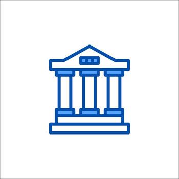 un edificio con columnas y pilares vector