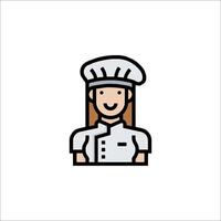 A chef icon on a white background vector