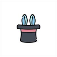 A magician hat with two rabbits inside vector