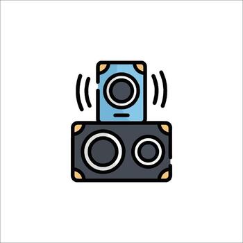 A speaker icon with a microphone and a speaker vector