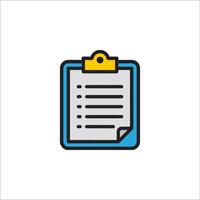 A clipboard with a checklist on it vector
