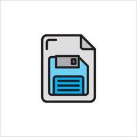 A floppy disk icon on a white background vector