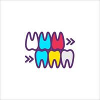 A toothbrush with colorful toothpaste on it vector