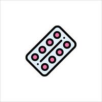Pill box icon isolated on white background vector
