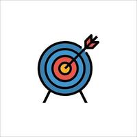 Target icon with arrow and target vector