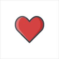 A red heart icon on a white background vector