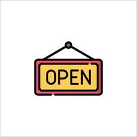 Open sign icon illustration vector