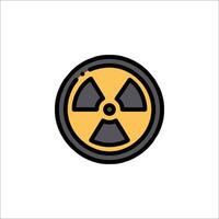 A radiation symbol on a white background vector