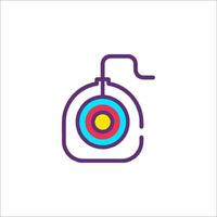 A colorful arrow in the center of a target vector
