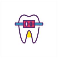 A tooth with a bandage on it vector