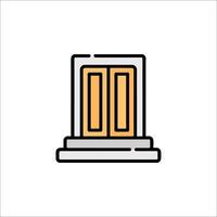 A door with a sign on it vector