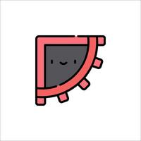 A cartoon character with a smile on his face vector