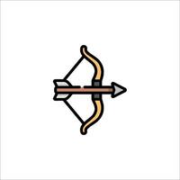 A bow and arrow icon on a white background vector