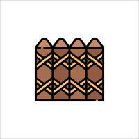 A brown and gold patterned wall with a cross on it vector