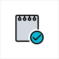 A checklist icon with a check mark vector
