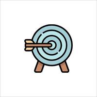 An arrow in the target icon vector