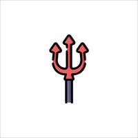 Devil's trident icon illustration vector