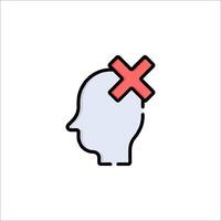 A person with a red cross on their head vector