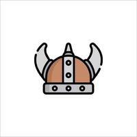 A viking helmet icon on a white background vector