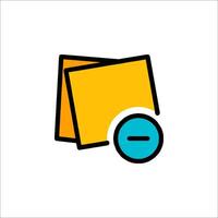 A yellow folder with a blue arrow on it vector