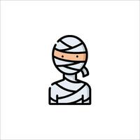 A cartoon character in a bandage on his face vector