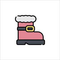 A pink boot with a black belt on it vector