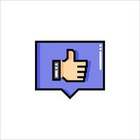 Like button icon vector