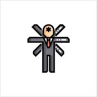 A man in a suit with a key in his hand vector