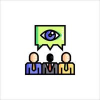 People with an eye icon on a white background vector