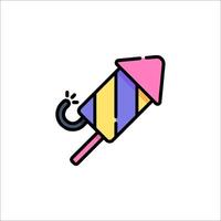 A colorful ice cream stick with a rainbow on it vector