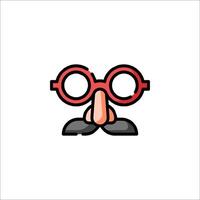 A cartoon man with glasses and a mustache vector