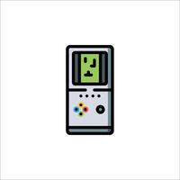 An old game console with a smiley face on it vector