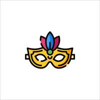 A colorful carnival mask icon vector
