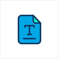 A blue file icon with a green line vector