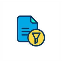A file with a paper clip icon vector