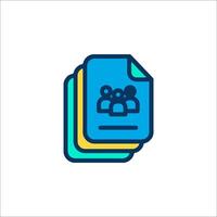 A file icon with people on it vector