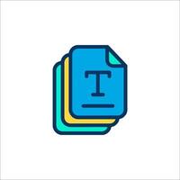 A file icon with a blue and yellow background vector