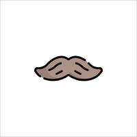 A mustache icon on a white background vector